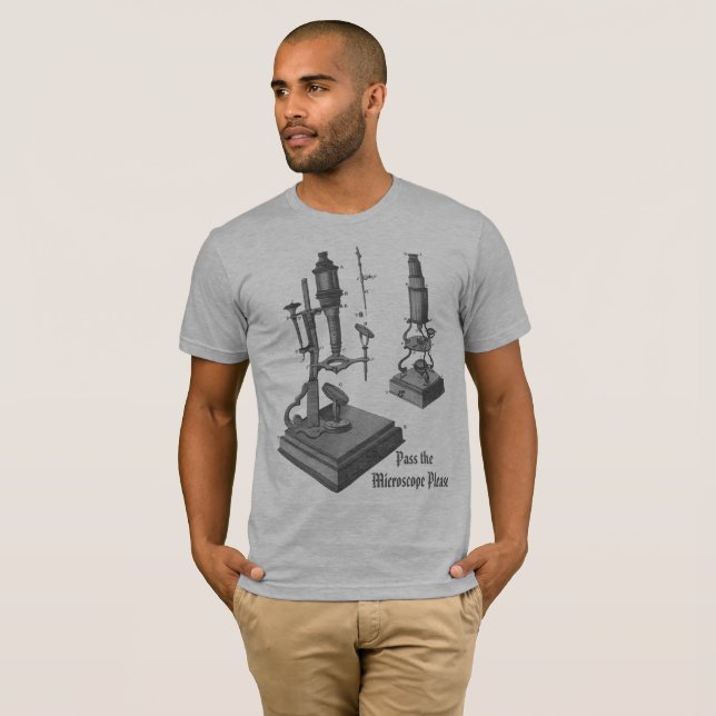 18th Century Microscope Antique Science INSTRUMENT T-Shirt (Front Full)