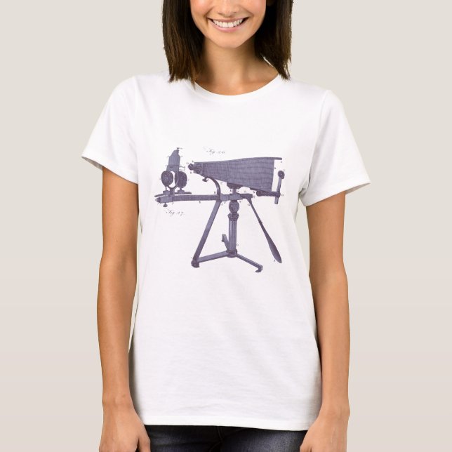 18th Century Microscope Antique Science INSTRUMENT T-Shirt (Front)