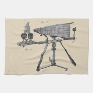 18th Century Microscope Antique Science INSTRUMENT Tea Towel