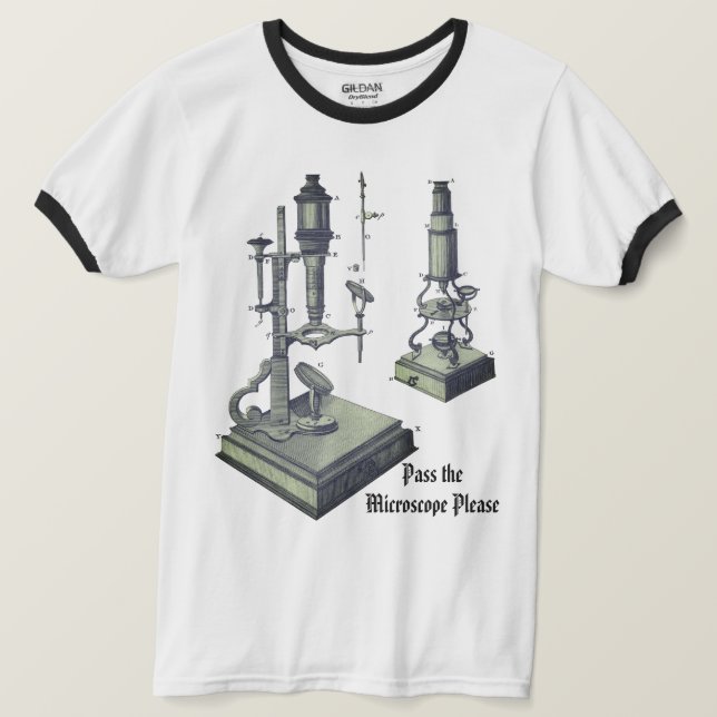 18th Century Microscope Antique Science nERd ! T-Shirt (Design Front)