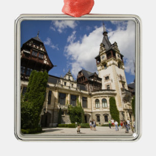 18th Century Peles Castle, Sinaia, Romania, 2 Metal Tree Decoration