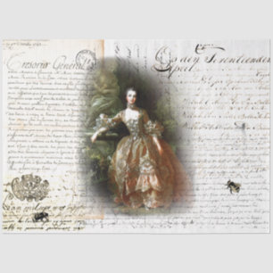 18th Century Royal Ephemera Pompadour Tissue Paper