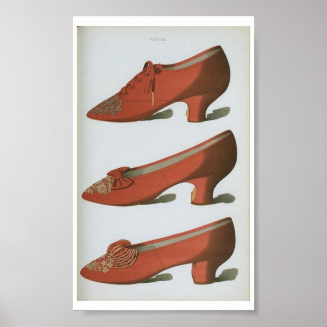 18th Century Victorian Fashion Shoe Plate X IX Poster (Front)