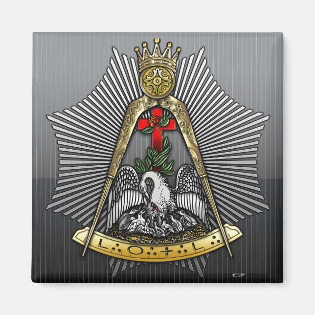 18th Degree: Knight of the Rose Croix Magnet (Front)