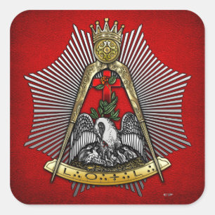 18th Degree: Knight of the Rose Croix Square Sticker