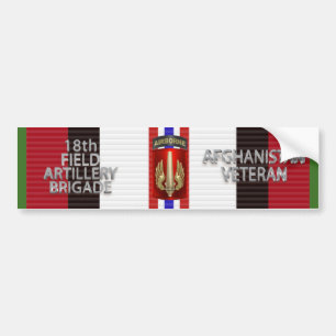 18th Field Artillery Brigade Afghanistan Veteran Bumper Sticker