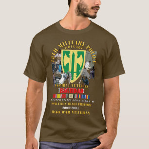 18th MP Bde Iraq Vet w BAGHDAD OIF 20034 IRAQ SVC  T-Shirt