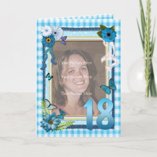 18th photo card for a birthday
