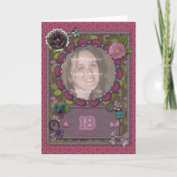 18th Photo card for a birthday