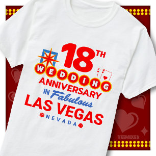 18th Wedding Anniversary Fabulous Las Vegas Couple T-Shirt