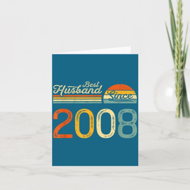 18th Wedding Anniversary Husband Since Design Card (Front)