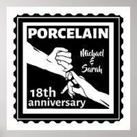 18th wedding anniversary porcelain traditional