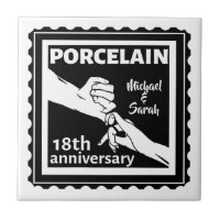 18th wedding anniversary porcelain traditional