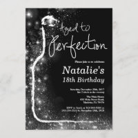 18th Wine Birthday Invitation. Aged to Perfection