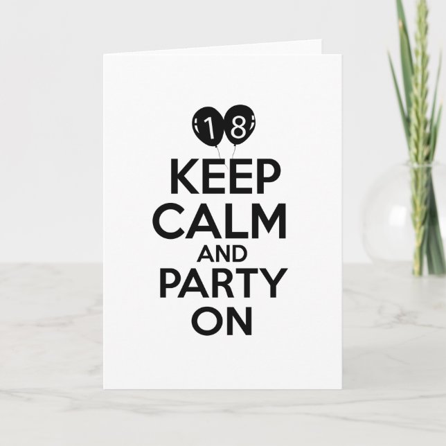 18th year birthday designs card (Front)