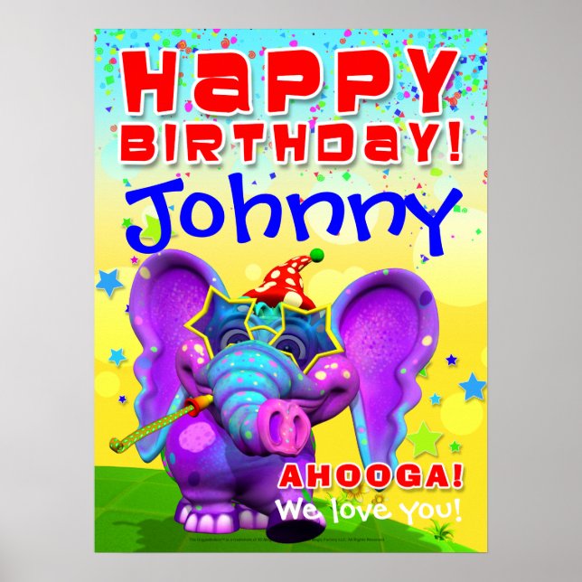 18x24" GiggleBellies Peanut Birthday Star Poster (Front)