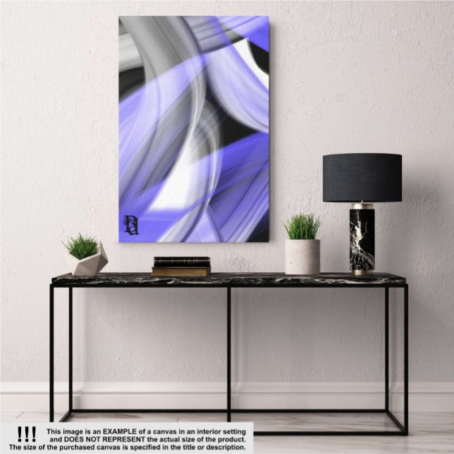 18x24" Lavender Moon Trend Abstract Art Violet Canvas Print (Creator Uploaded)