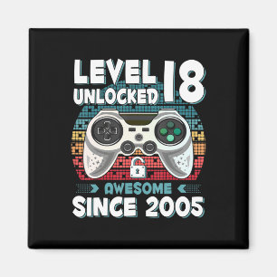 18yr BDay Son Boy Fun Gamer 18th 18 Year Old Birth Magnet
