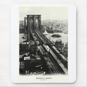 1900 Brooklyn Bridge Mouse Pad