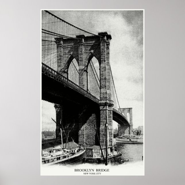 1900 Brooklyn Bridge Poster (Front)