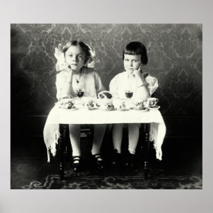 1900 Girlfriends Tea Party Poster