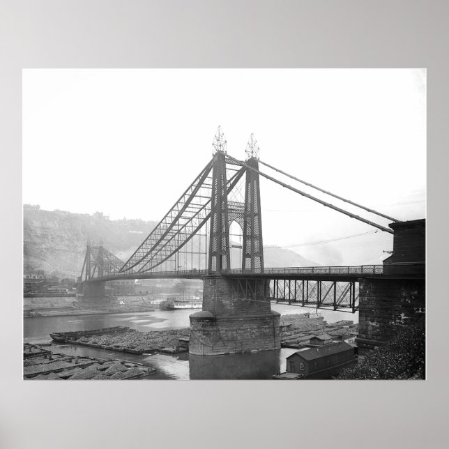 1900 Pointe Bridge Pittsburgh Pa. Print (Front)
