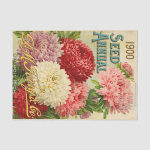 1900 Seed Vintage Floral Decoupage Tissue Paper