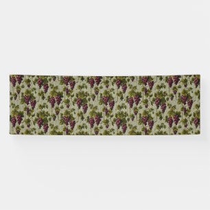 1900 Vintage Grapes Fruit Botanical Design Banner