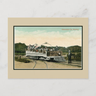 1900 Vintage Observation car Montreal Postcard