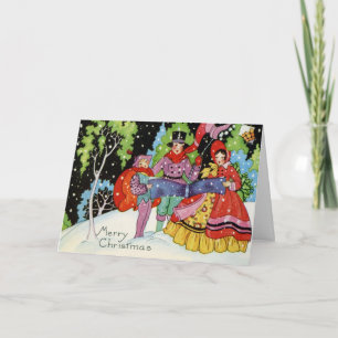 1900s Art Deco Christmas Card