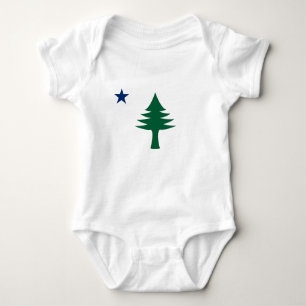 1901 Maine Flag Baby Bodysuit