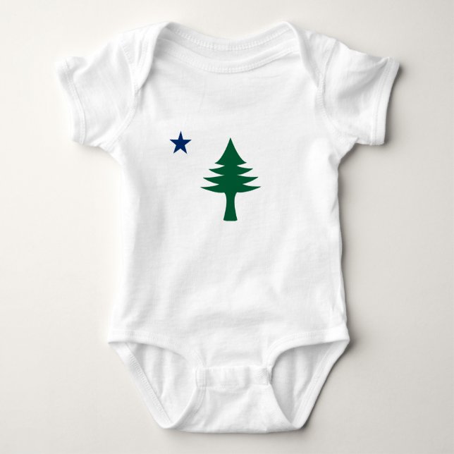 1901 Maine Flag Baby Bodysuit (Front)