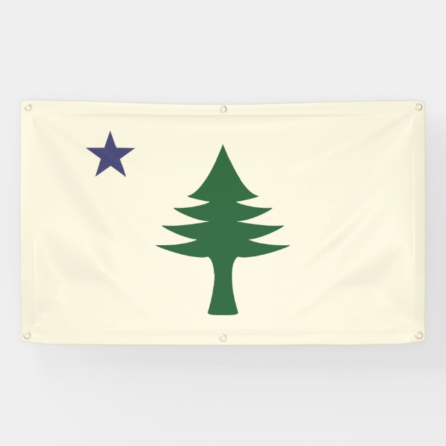 1901 Maine Flag Outdoor Banner (Horizontal)