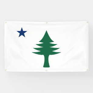 1901 Maine Flag Outdoor Banner