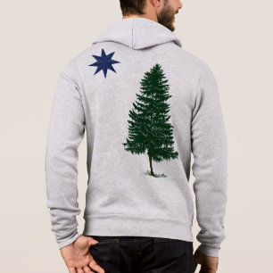 1901 Maine Flag - Vintage Style Hoodie