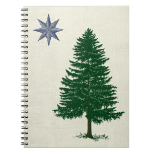 1901 Maine Flag - Vintage Style Notebook