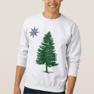 1901 Maine Flag - Vintage Style Sweatshirt