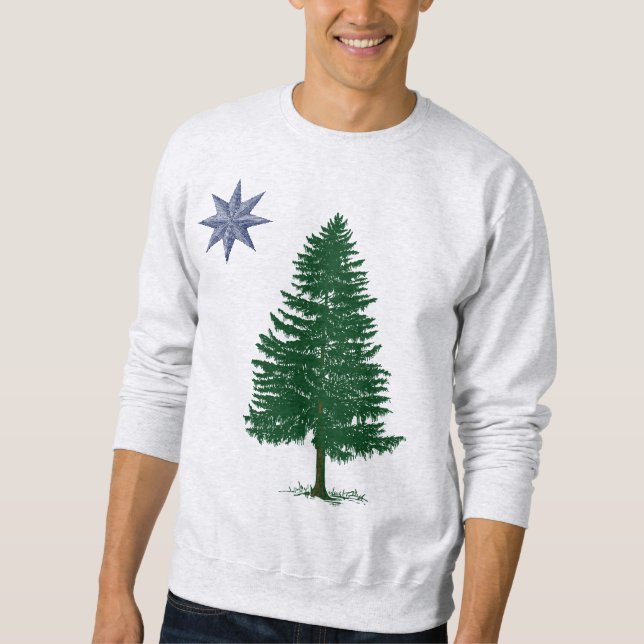 1901 Maine Flag - Vintage Style Sweatshirt (Front)