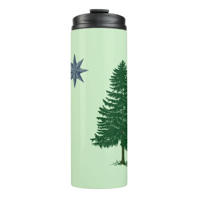 1901 Maine Flag - Vintage Style Thermal Tumbler (Front)
