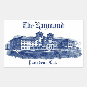 1901 Raymond Hotel Pasadena California Rectangular Sticker