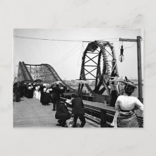 1901 The Loop Roller Coaster Postcard