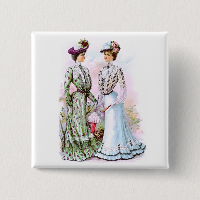 1901 Vintage Dresses 15 Cm Square Badge (Front)