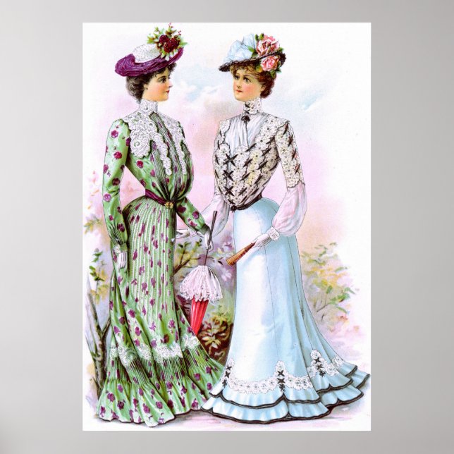 1901 Vintage Dresses Poster (Front)