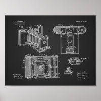 1902 Folding Camera Patent Art Drawing Print