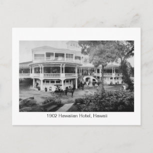 1902 Hawaiian Hotel, Hawaii vintage photo Postcard