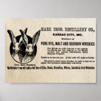 1902 Vintage Hare Bros. Distillery Co. Ad