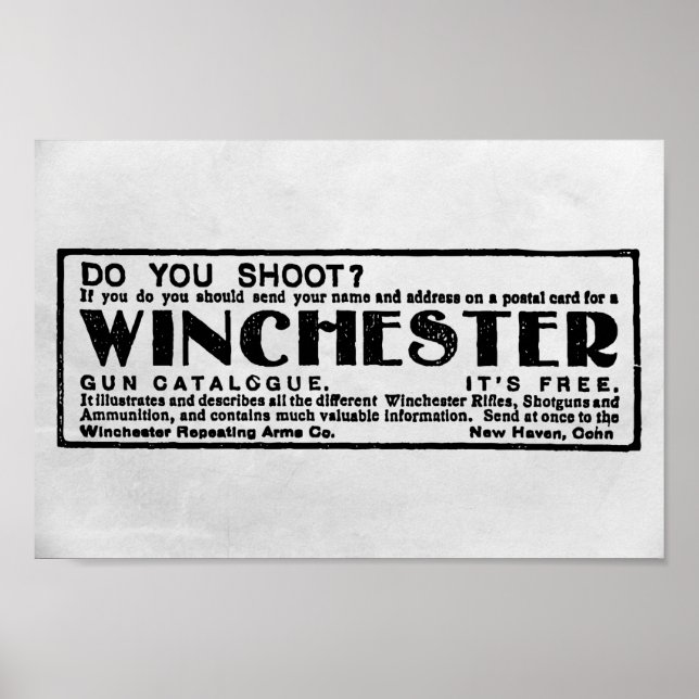1902 Vintage Winchester Ad Poster (Front)