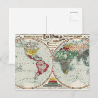 1902 Vintage World Missionary Religions Map