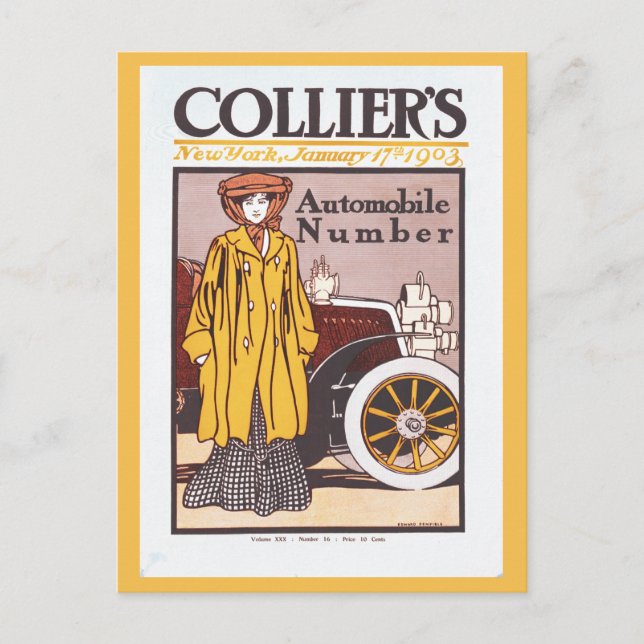 1903 Colliers automobile number Postcard (Front)