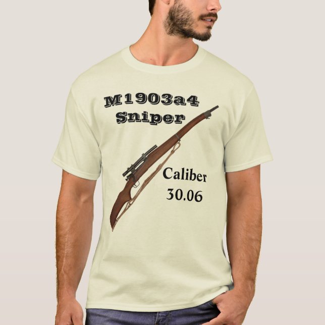 1903a4 ww2 sniper rifle T Shirt (Front)